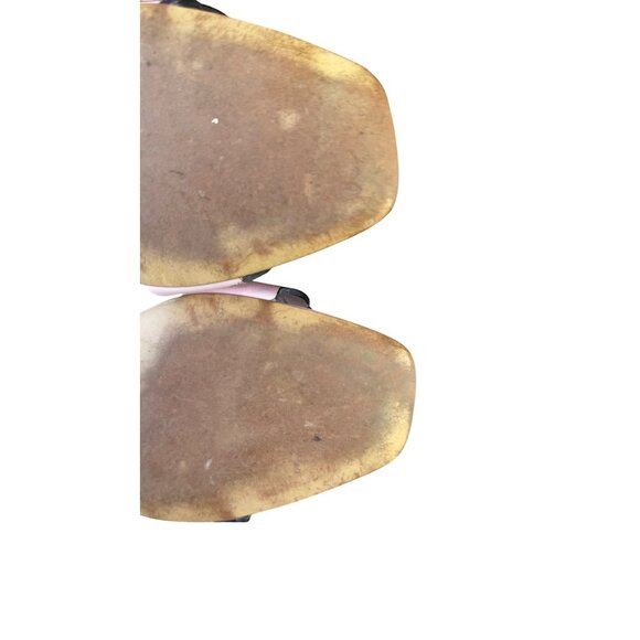 Kate Spade New York Pink Floral Strappy Sandals With Navy Flower Print.Size 8B - Picture 9 of 11